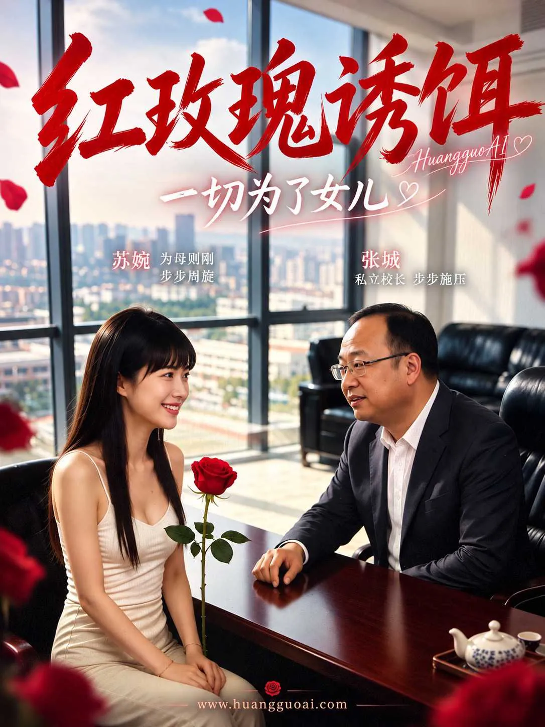 红玫瑰诱饵短剧海报